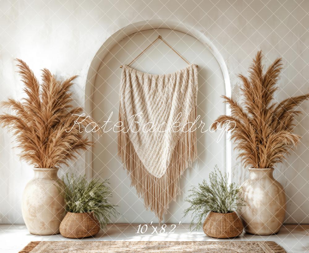 Kate Boho Pampas Arch Vase Backdrop Designed by Emetselch -UK