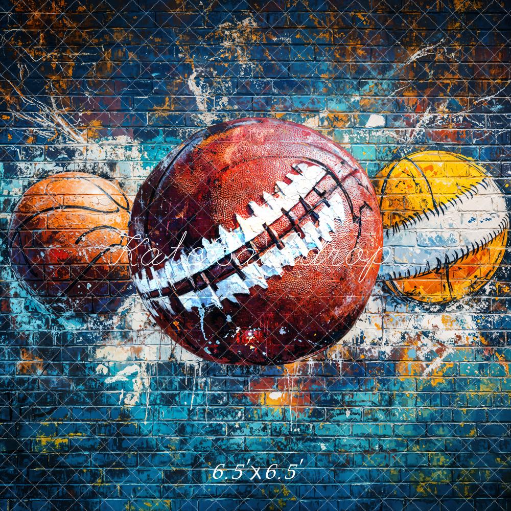 Kate Sports Graffiti Rugby Wall Backdrop Designed by Emetselch -UK