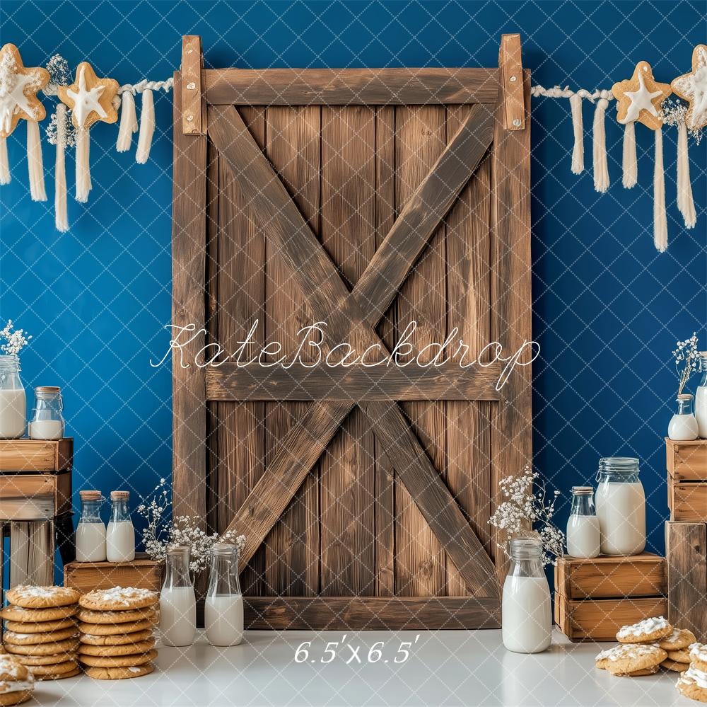 Kate Rustic Milk Cookie Wood Backdrop Designed by Patty Robert -UK