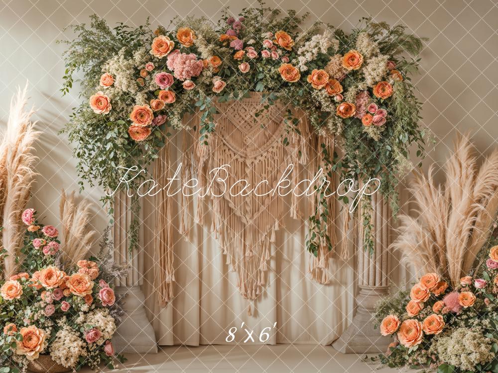 Kate Boho Macrame Flower Arch Backdrop Designed by Emetselch -UK
