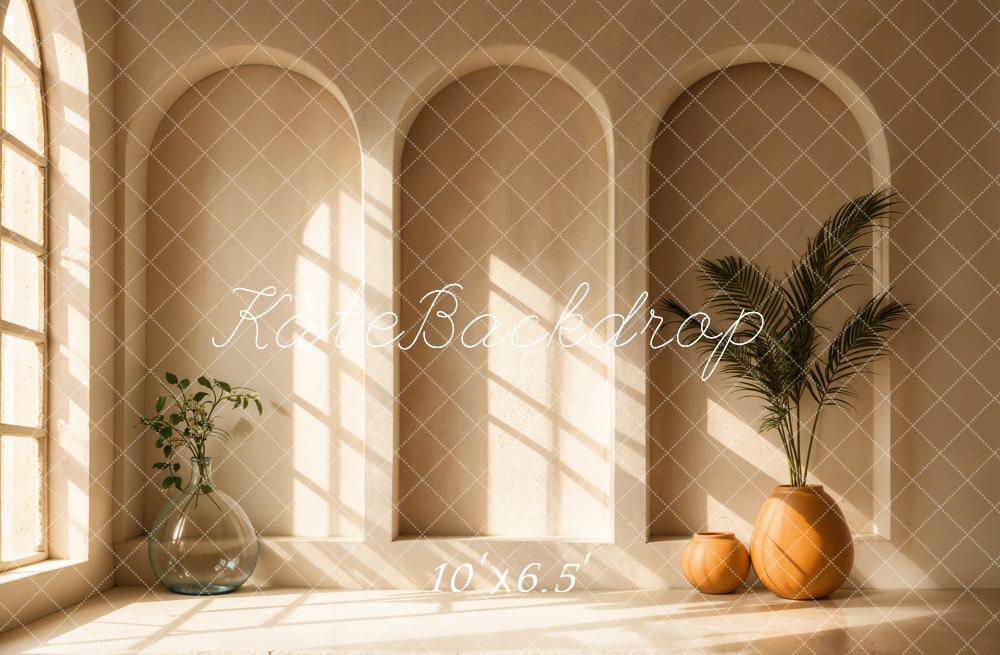 Kate Minimalism Boho Arch Plant Backdrop Designed by Emetselch -UK
