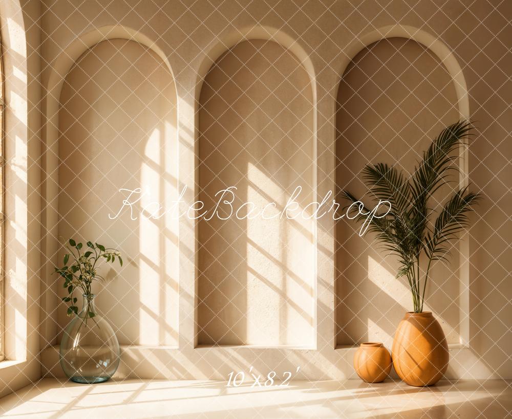 Kate Minimalism Boho Arch Plant Backdrop Designed by Emetselch -UK