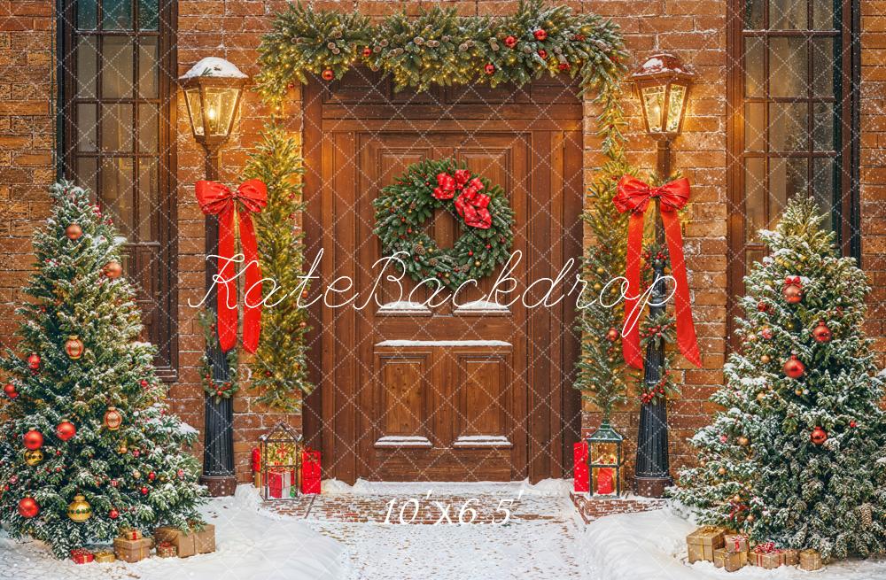 Lightning Deals Kate Christmas Tree Doorway Snowy Backdrop Designed by Emetselch -UK