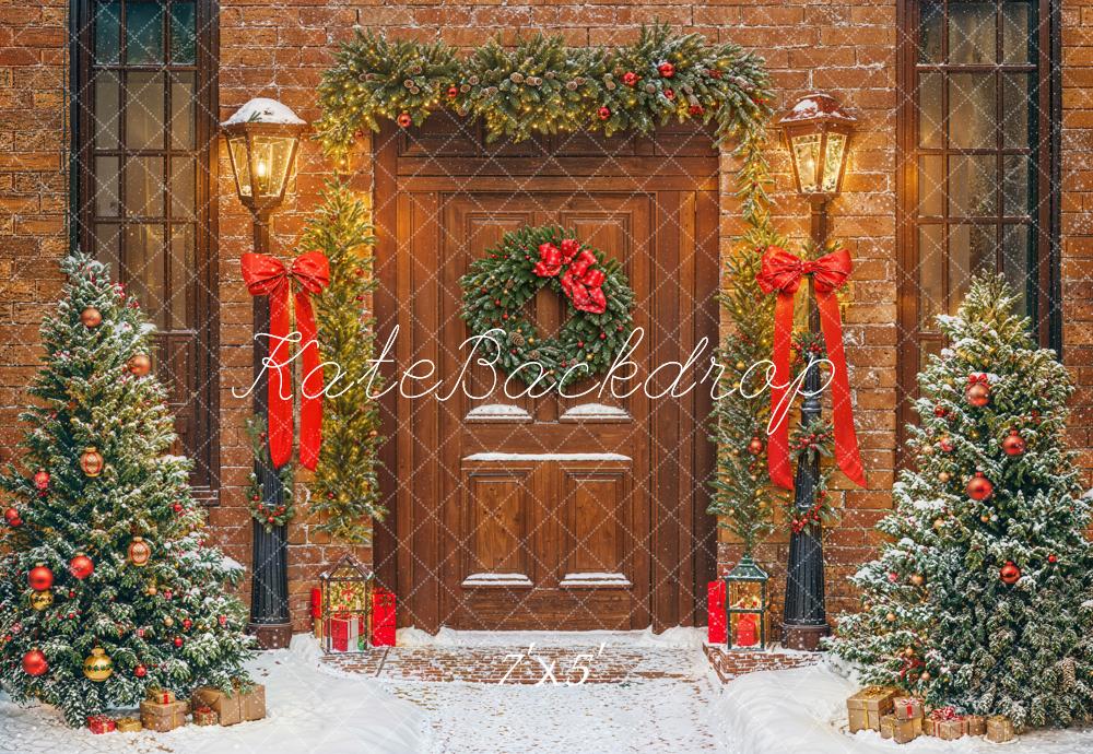 Lightning Deals Kate Christmas Tree Doorway Snowy Backdrop Designed by Emetselch -UK