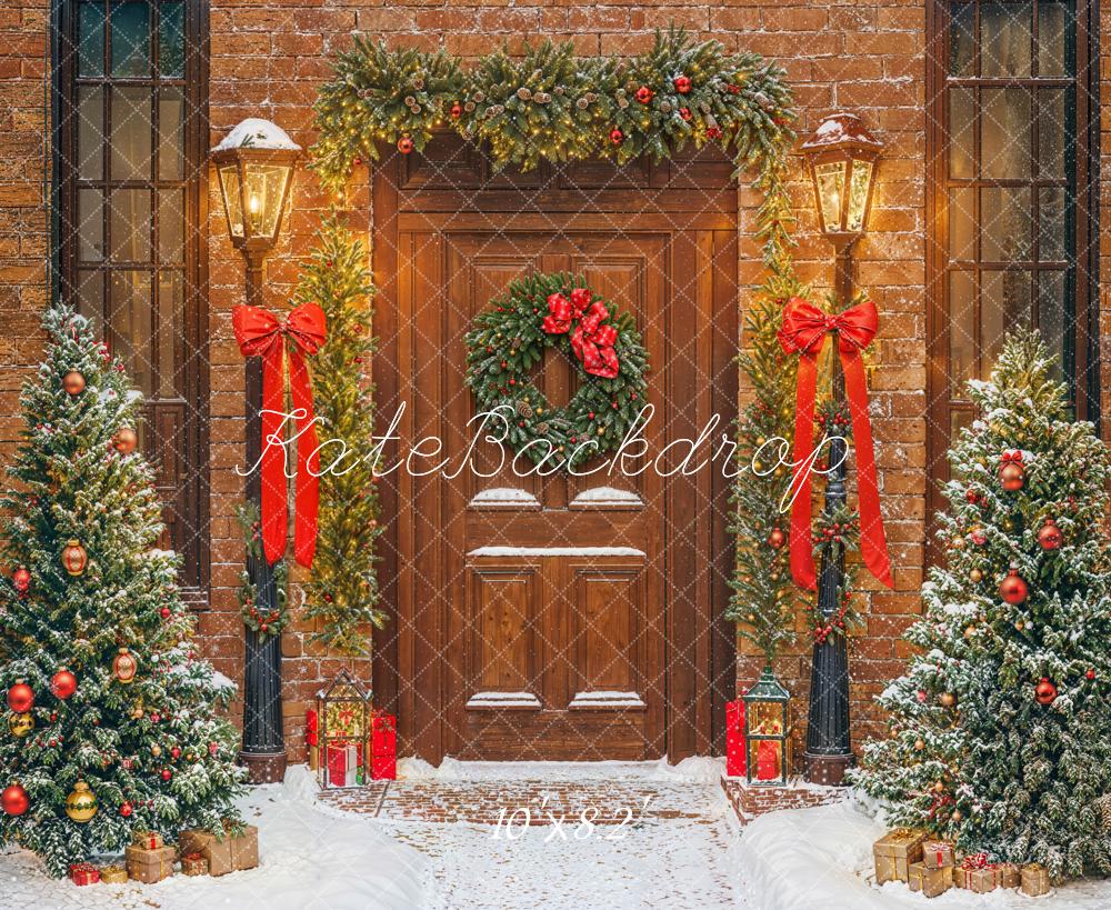 Lightning Deals Kate Christmas Tree Doorway Snowy Backdrop Designed by Emetselch -UK