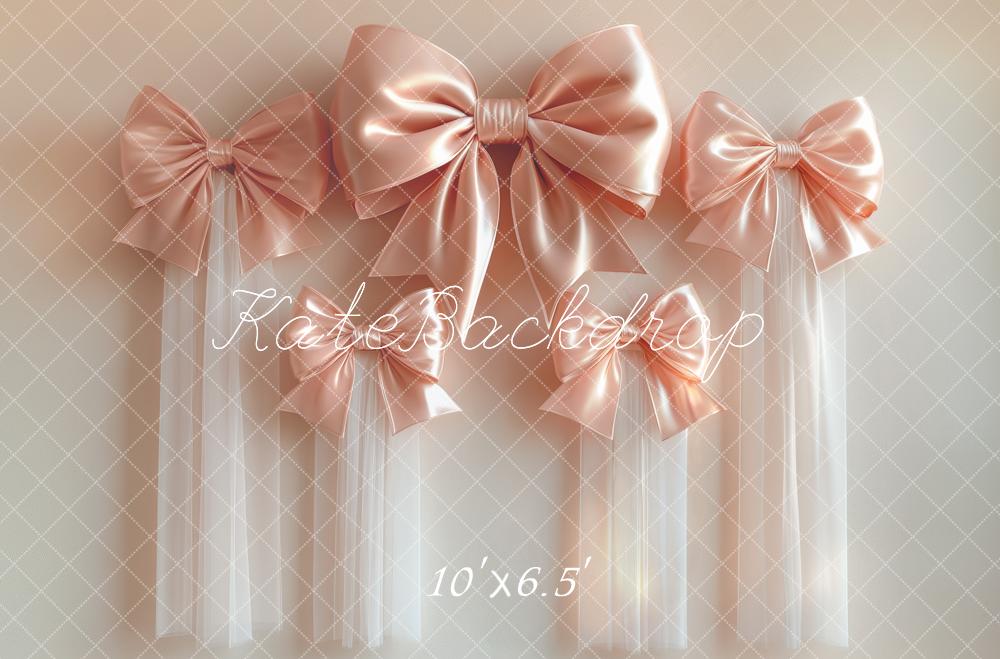 Kate Elegant Pink Bows Backdrop Designed by Mini MakeBelieve -UK