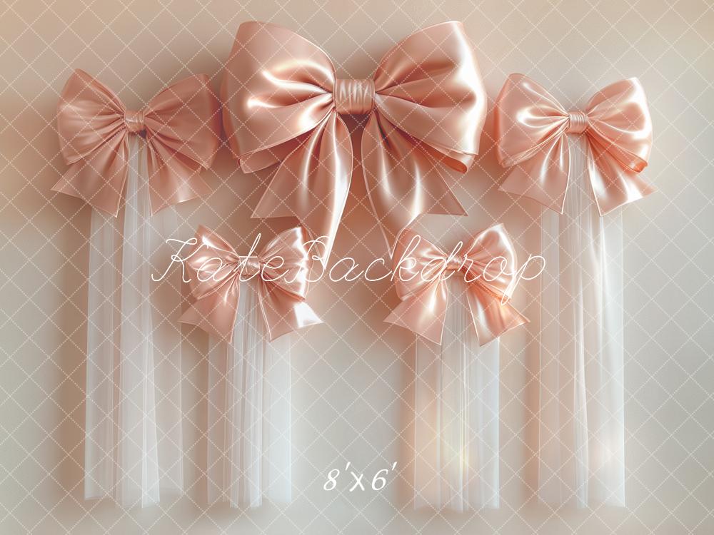 Kate Elegant Pink Bows Backdrop Designed by Mini MakeBelieve -UK