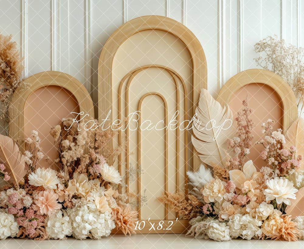 Kate Boho Floral Arched Panels Backdrop Designed by Patty Robert -UK