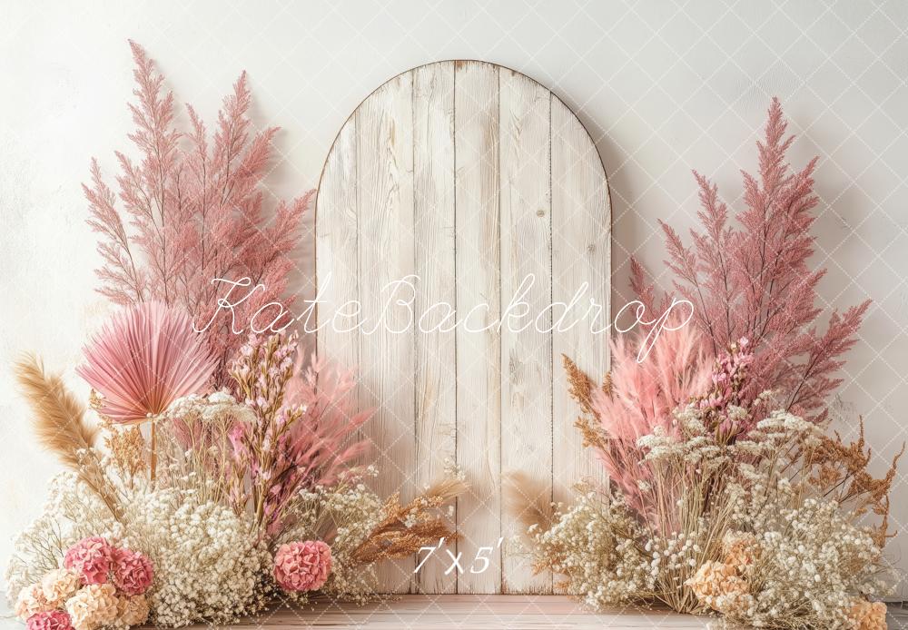 Kate Boho Floral Arch Pastel Pink Backdrop Designed by Patty Robert -UK