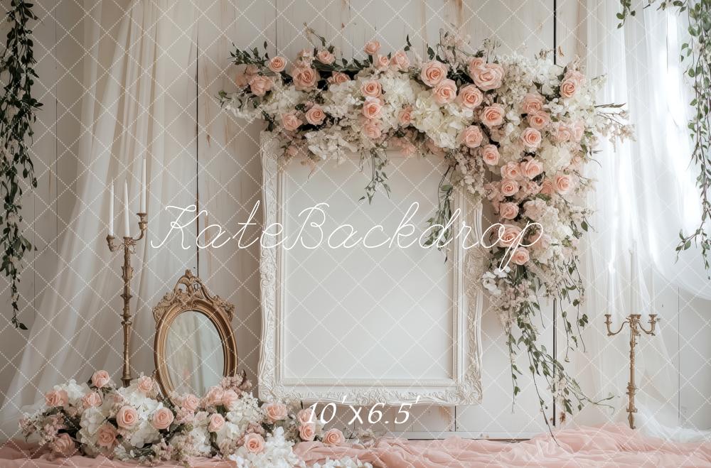 Kate Vintage Flower Mirror Backdrop Designed by Patty Robert -UK