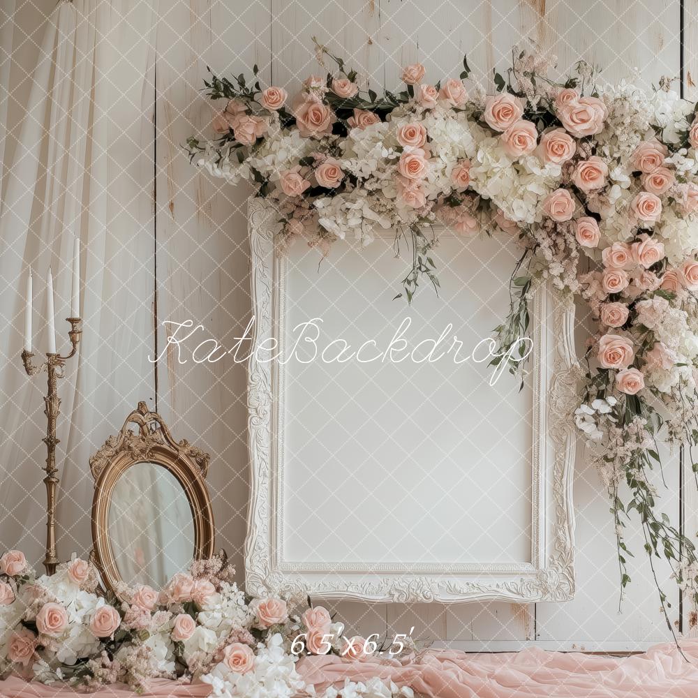 Kate Vintage Flower Mirror Backdrop Designed by Patty Robert -UK