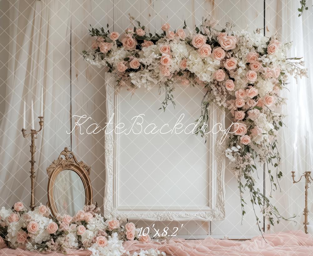 Kate Vintage Flower Mirror Backdrop Designed by Patty Robert -UK