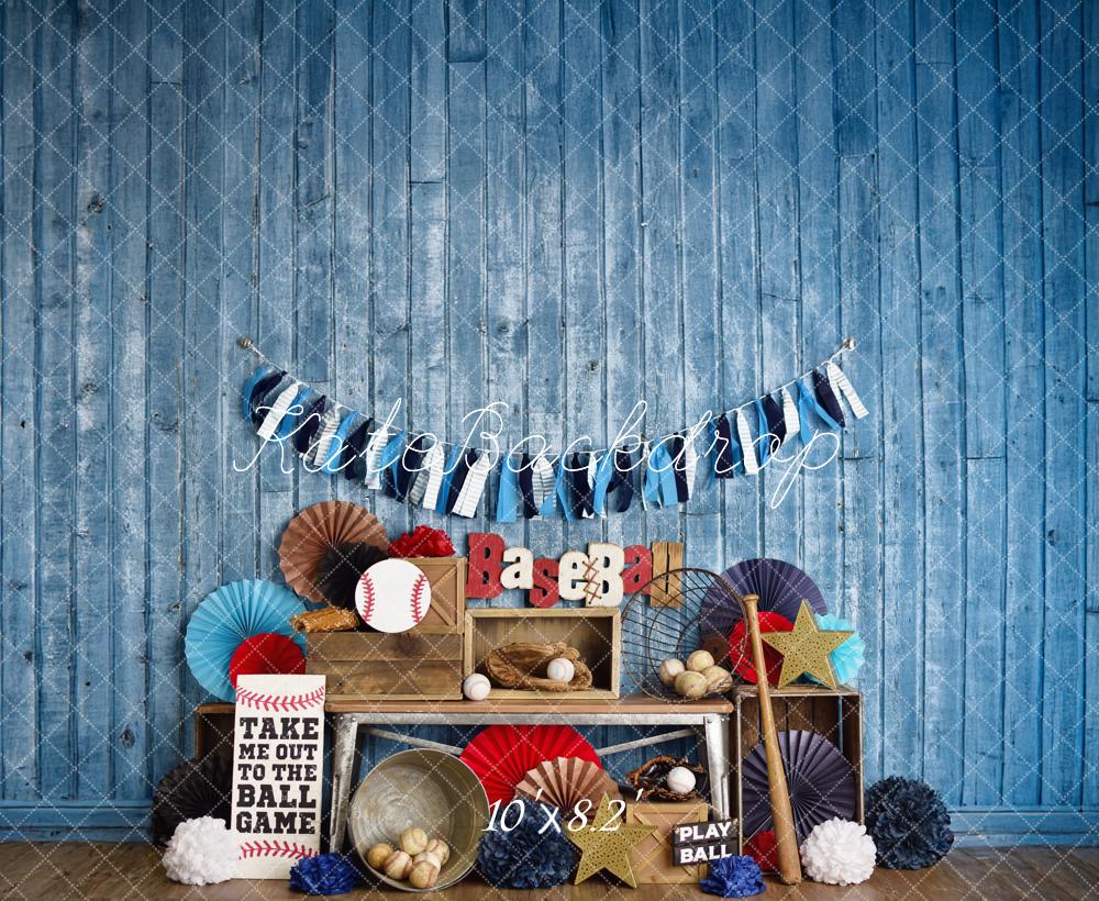 On Sale Kate Sports Baseball Rustic Blue Backdrop Designed by Mandy Ringe Photography -UK