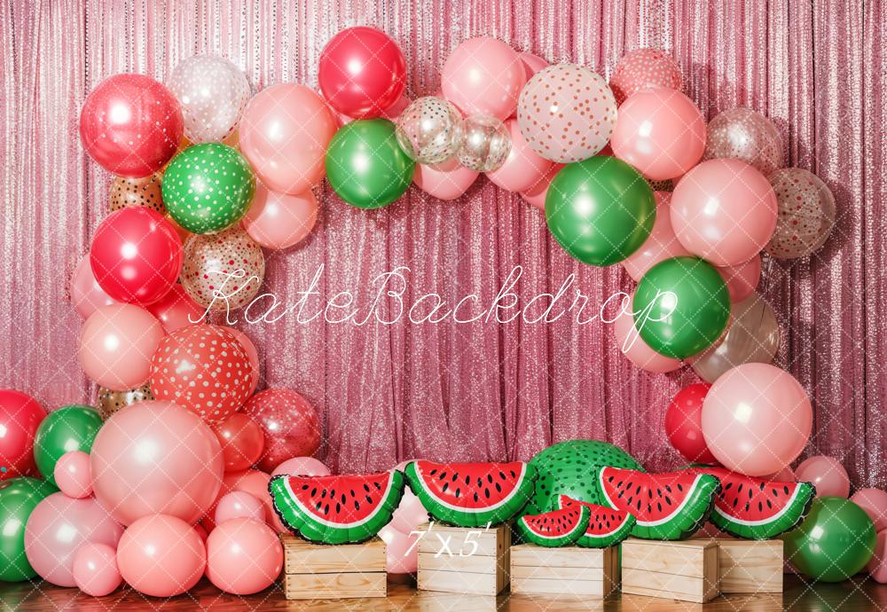 Kate Cake Smash Summer Watermelon Balloon Backdrop Designed by Emetselch -UK