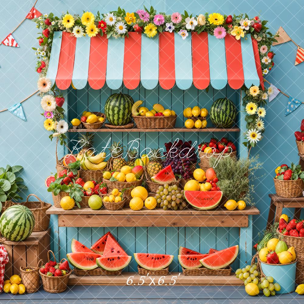 Kate Summer Fruit Stand Watermelon Backdrop Designed by Kate Image -UK