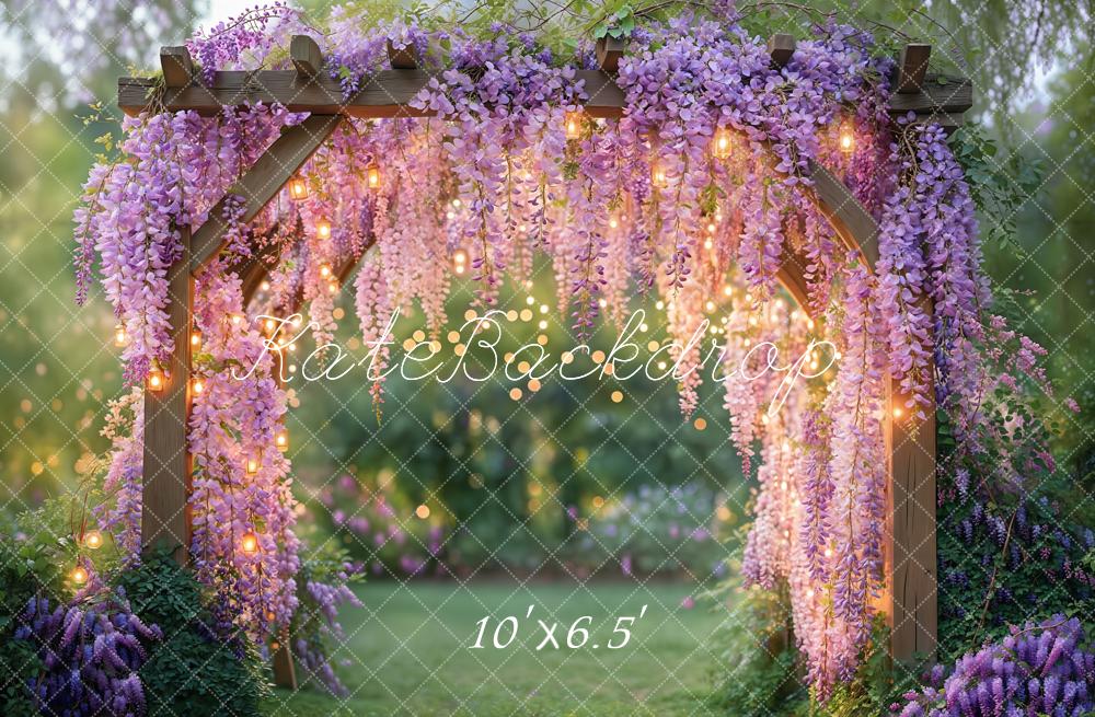 Kate Wisteria Floral Arch Garden Lights Backdrop Designed by Kate Image -UK