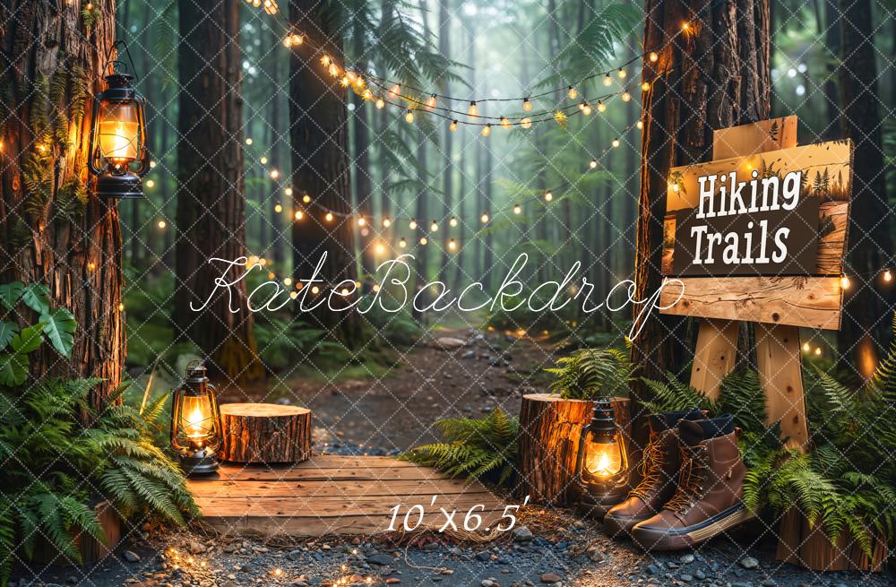 On Sale Kate Forest Hiking Trails Lantern Backdrop Designed by Kate Image -UK