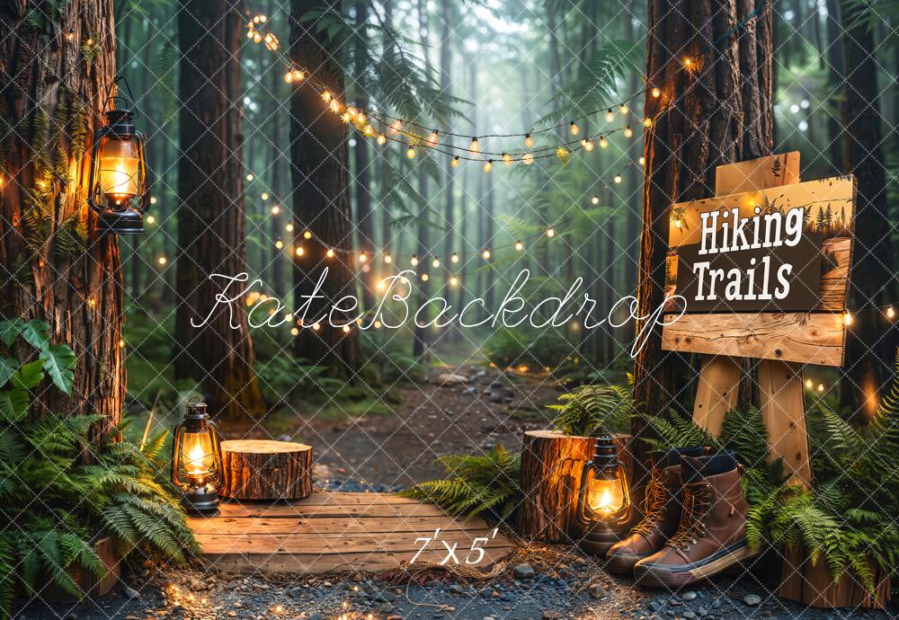 On Sale Kate Forest Hiking Trails Lantern Backdrop Designed by Kate Image -UK