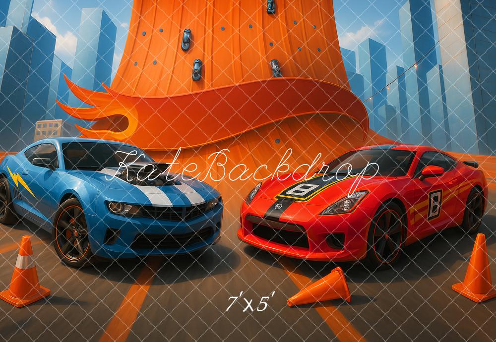 Kate Racing Cars Track Backdrop Designed by Ashley Paul -UK