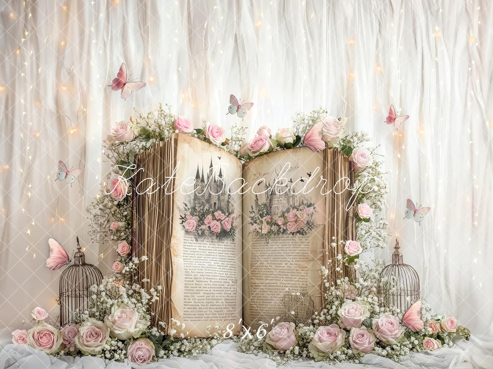 On Sale Kate Fairy Tale Book Flower Backdrop Designed by Ashley Paul -UK