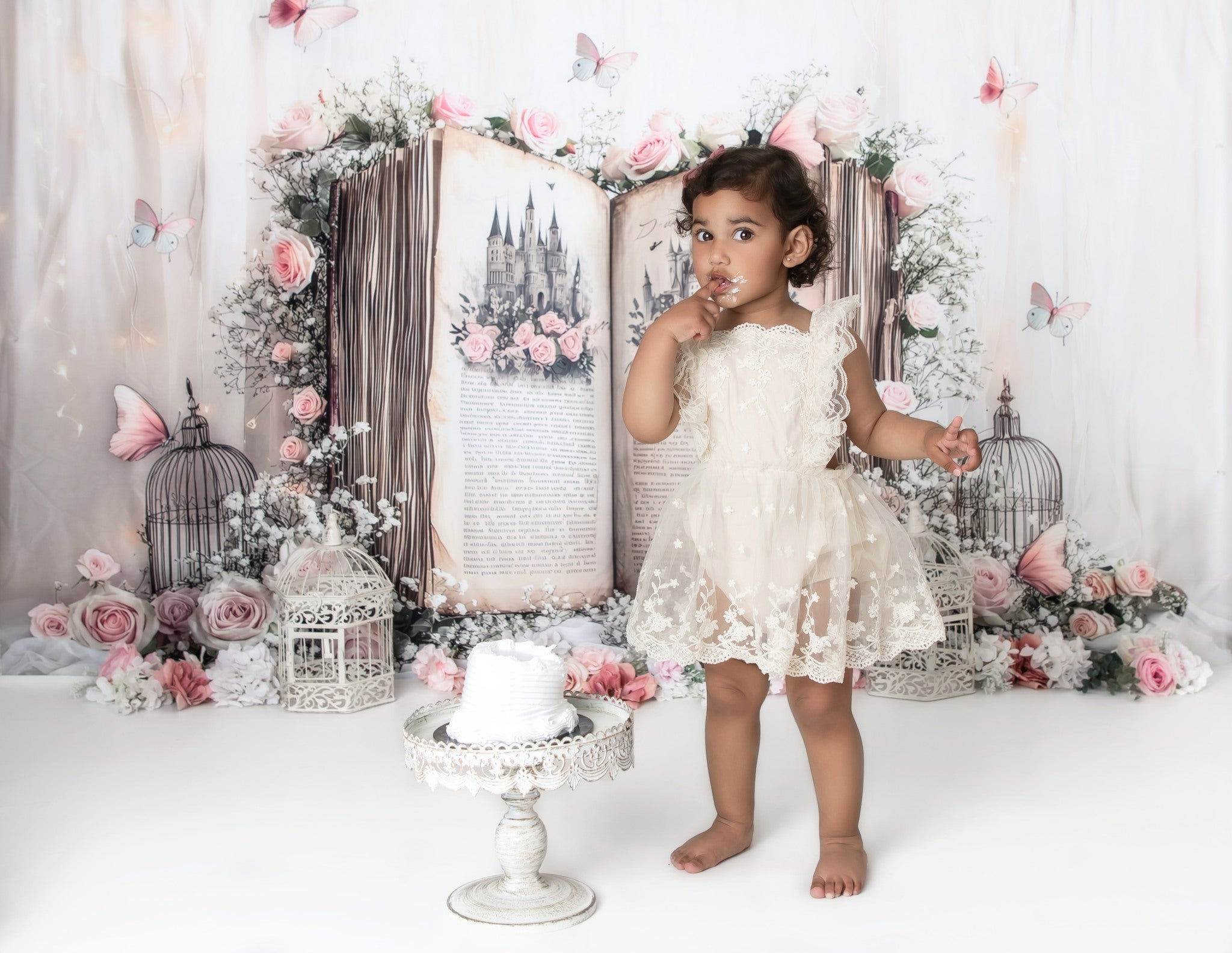 On Sale Kate Fairy Tale Book Flower Backdrop Designed by Ashley Paul -UK