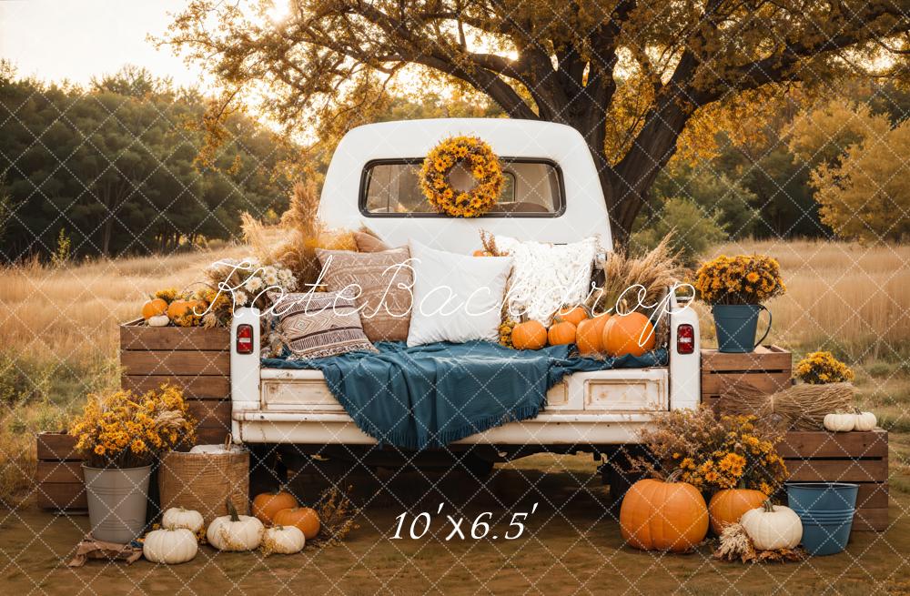 Kate Autumn Truck Pumpkin Backdrop Designed by Emetselch -UK