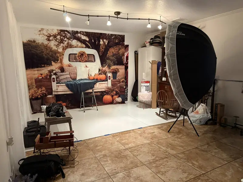 Kate Autumn Truck Pumpkin Backdrop Designed by Emetselch -UK