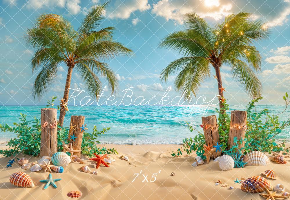 On Sale Kate Summer Beach Tropical Starfish Backdrop Designed by Emetselch -UK