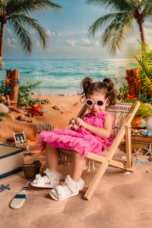 Kate Summer Beach Tropical Starfish Backdrop Designed by Emetselch -UK