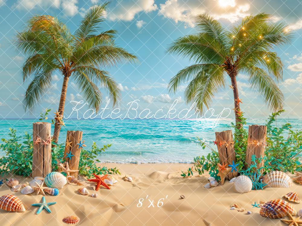 On Sale Kate Summer Beach Tropical Starfish Backdrop Designed by Emetselch -UK