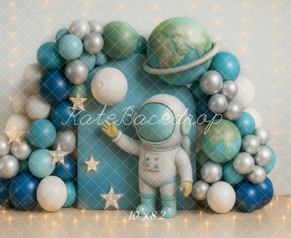 Kate Cake Smash Space Astronaut Balloon Backdrop Designed by Ashley Paul -UK