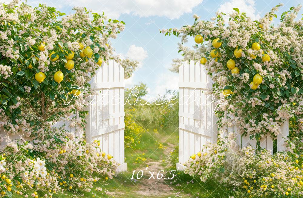 Kate Summer Lemon Garden Gate Backdrop Designed by Emetselch -UK