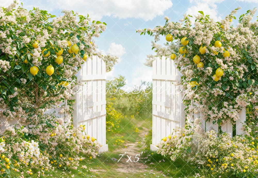 Kate Summer Lemon Garden Gate Backdrop Designed by Emetselch -UK
