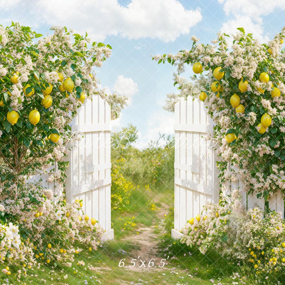 Kate Summer Lemon Garden Gate Backdrop Designed by Emetselch -UK