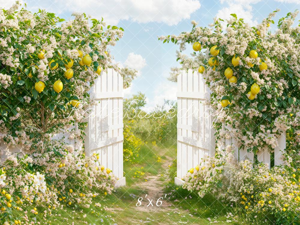 Kate Summer Lemon Garden Gate Backdrop Designed by Emetselch -UK