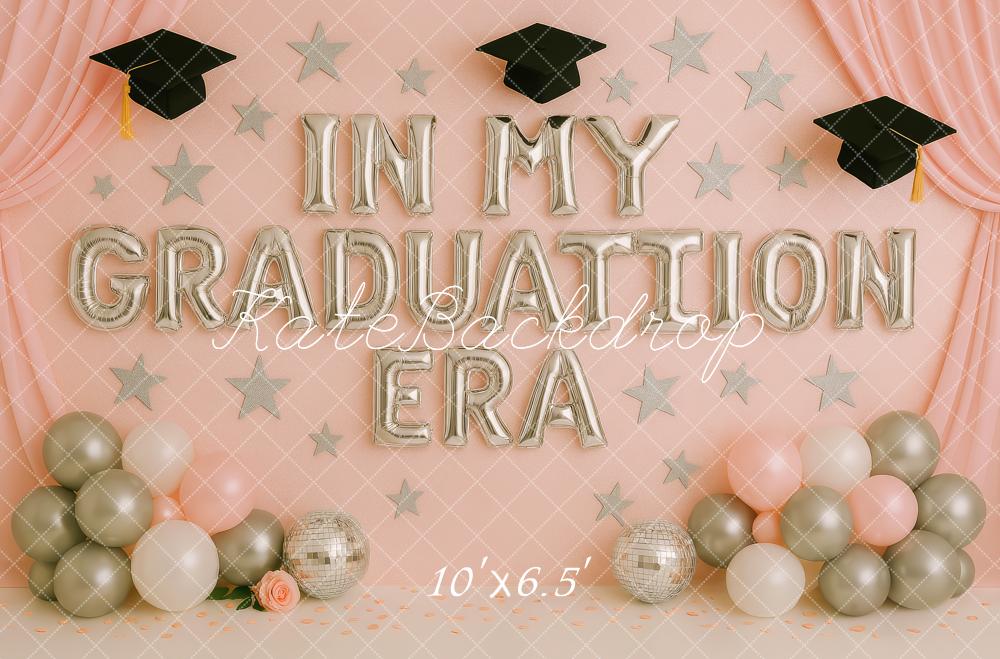 Kate Graduation Balloon Stars Pink Backdrop Designed by Patty Robert