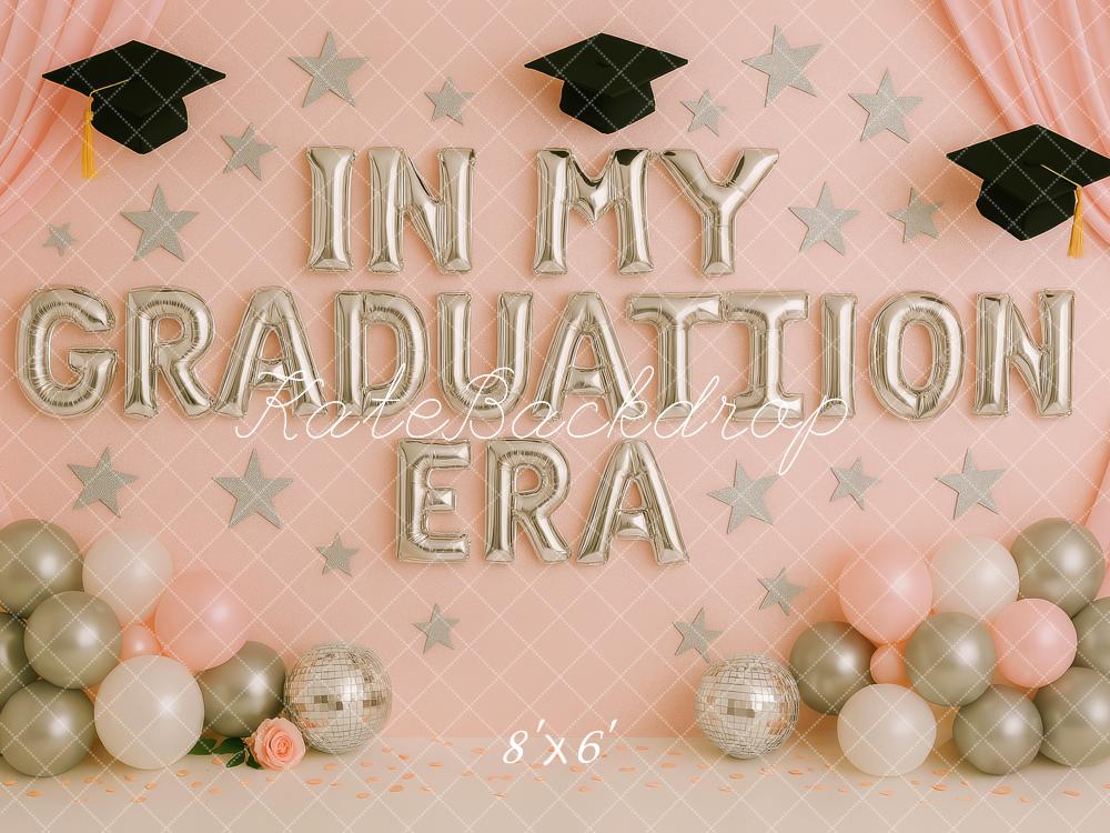 Kate Graduation Balloon Stars Pink Backdrop Designed by Patty Robert