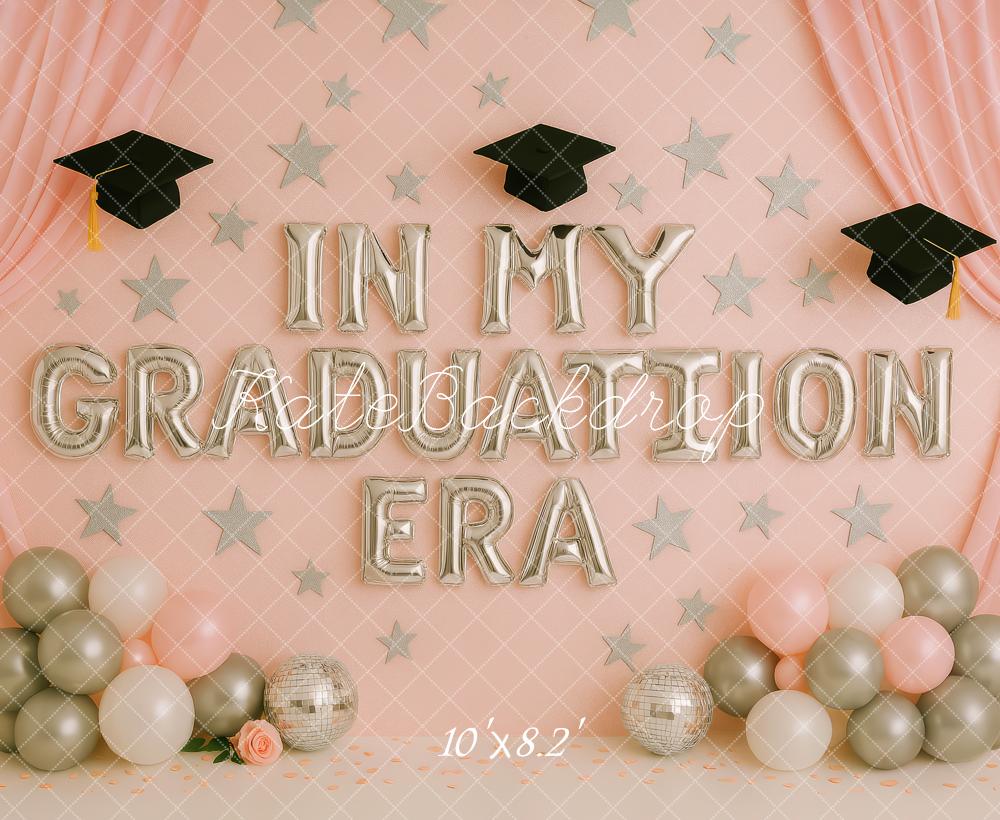 Kate Graduation Balloon Stars Pink Backdrop Designed by Patty Robert