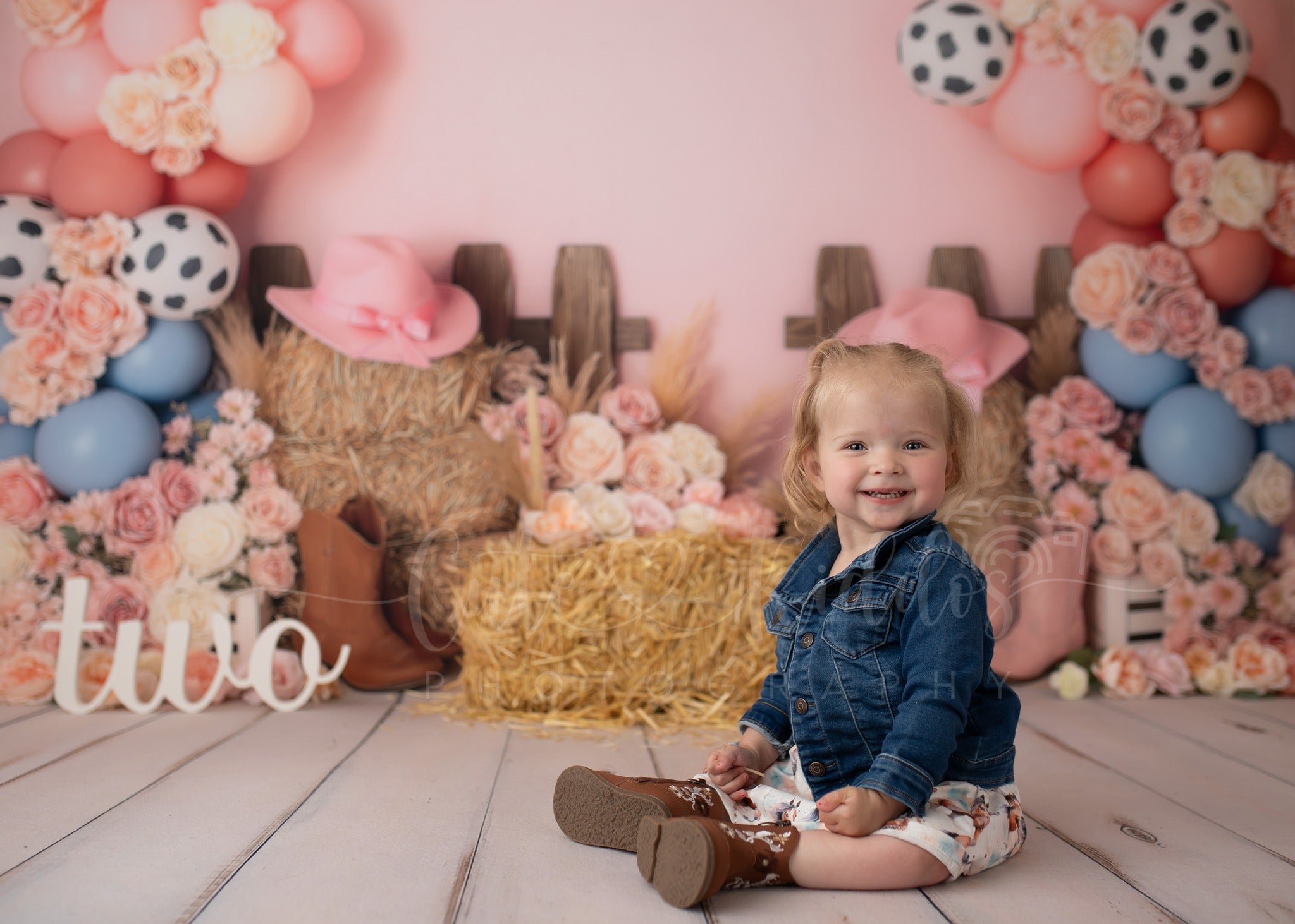 Lightning Deals Kate Birthday Western Cowgirl Pink Backdrop Designed by Patty Robert -UK