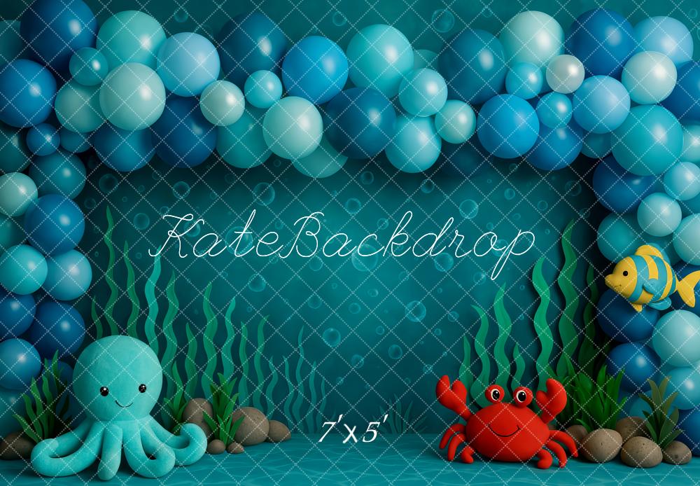 Kate Cake Smash Underwater Mermaid Balloon Backdrop Designed by Patty Robert
