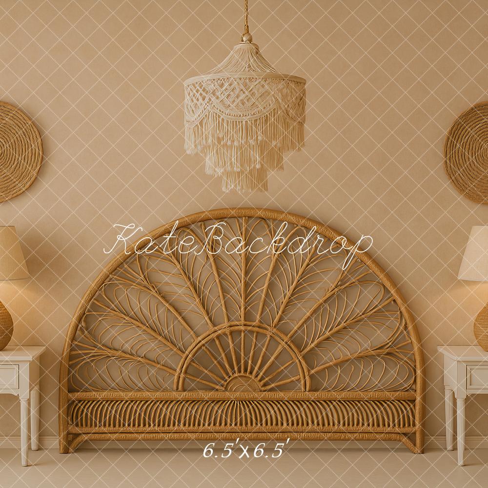 Kate Boho Headboard Beige Backdrop Designed by Ashley Paul -UK