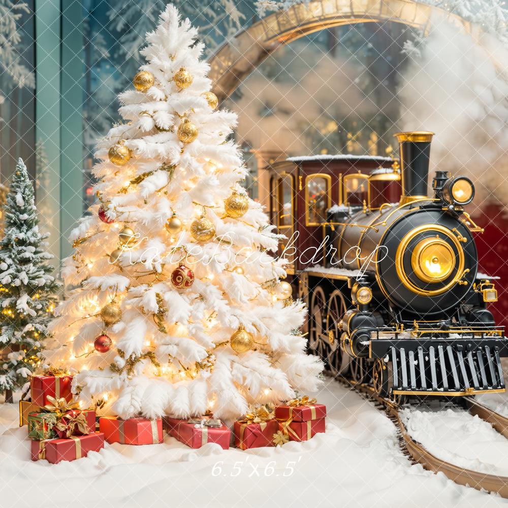 Kate Christmas Tree Polar Train Arch Gifts Backdrop Designed by Emetselch -UK