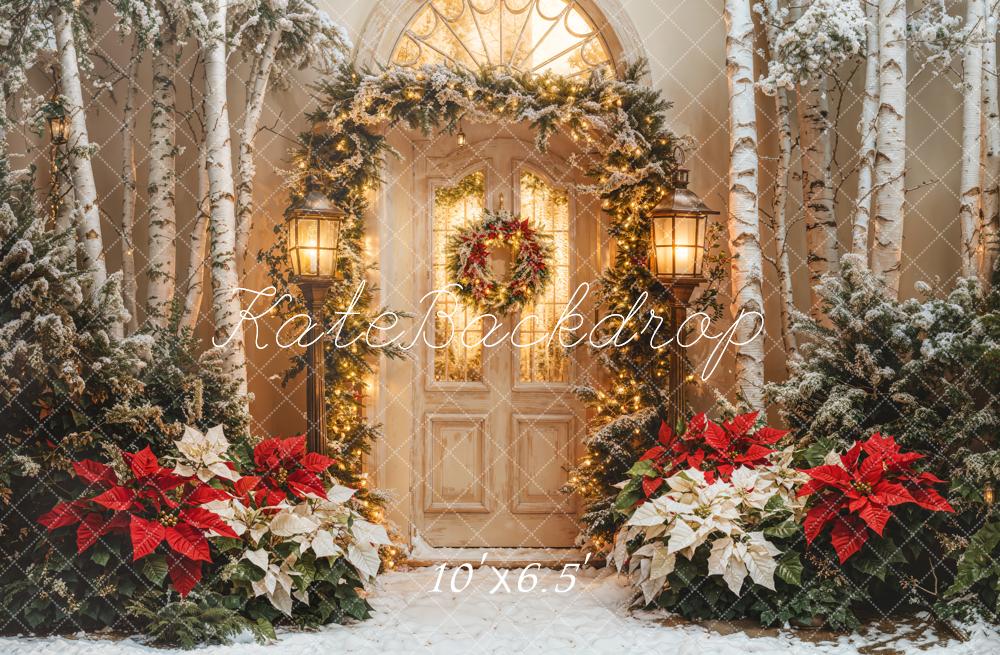 Kate Christmas Door Garland Tree Backdrop Designed by Emetselch -UK