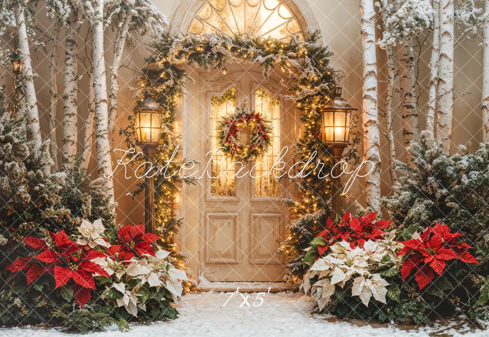 Kate Christmas Door Garland Tree Backdrop Designed by Emetselch -UK