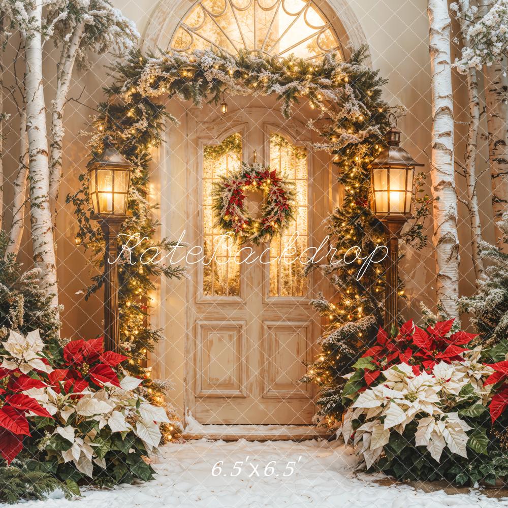 Kate Christmas Door Garland Tree Backdrop Designed by Emetselch -UK