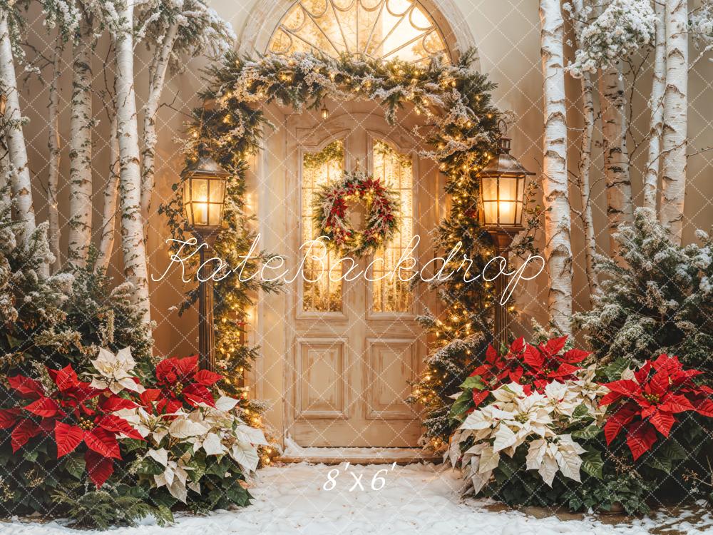 Kate Christmas Door Garland Tree Backdrop Designed by Emetselch -UK