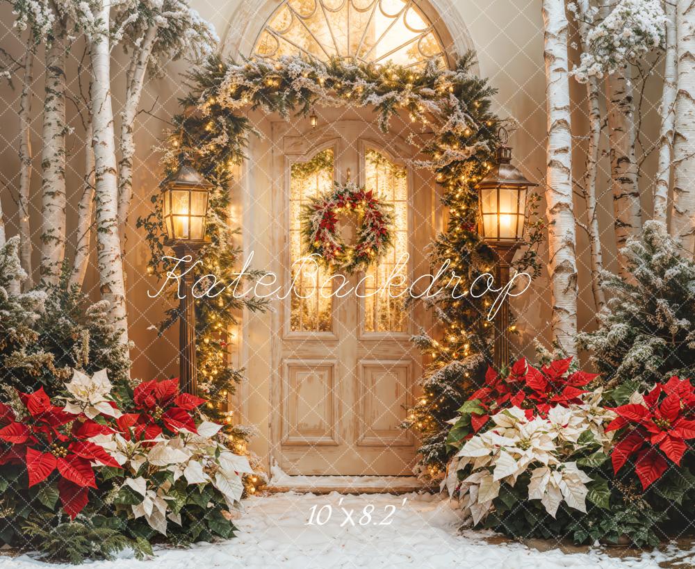 Kate Christmas Door Garland Tree Backdrop Designed by Emetselch -UK