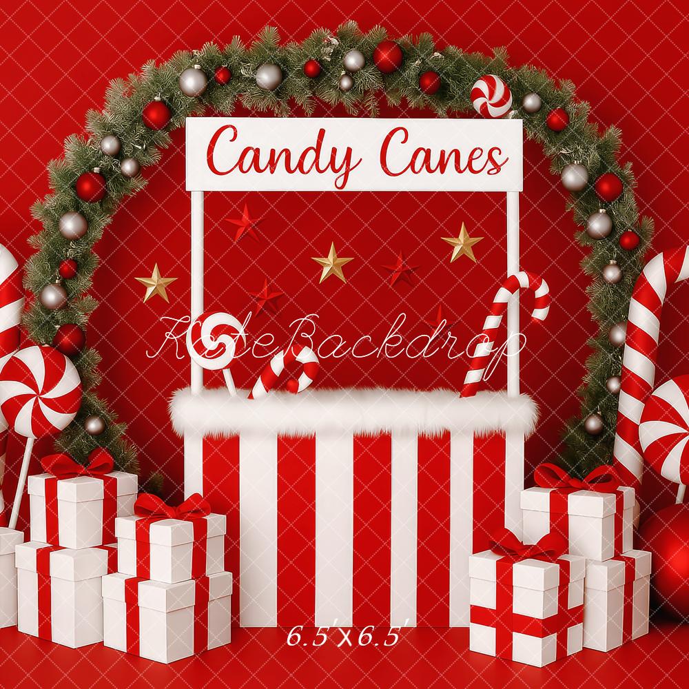 Lightning Deals Kate Christmas Candy Cane Stand Gifts Backdrop Designed by Patty Robert -UK