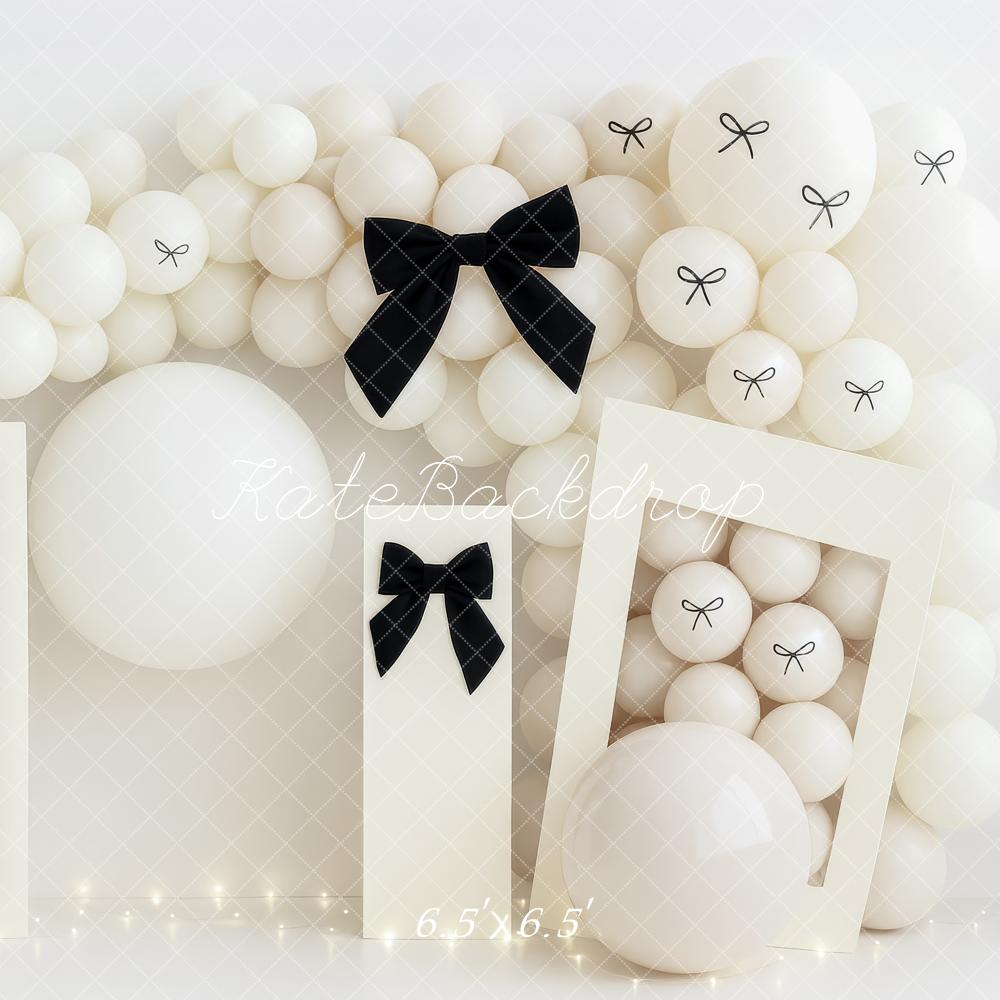 On Sale Kate Cake Smash Fashion Bow Black White Backdrop Designed by Patty Robert -UK