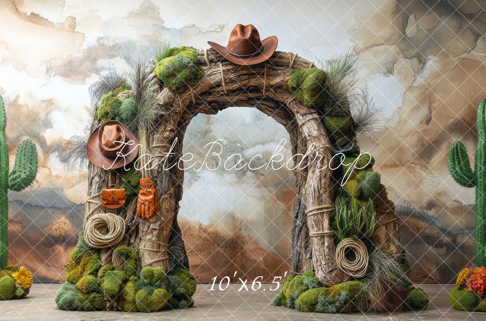 Kate Western Adventure Cowboy Arch Cactus Backdrop Designed by Mini MakeBelieve